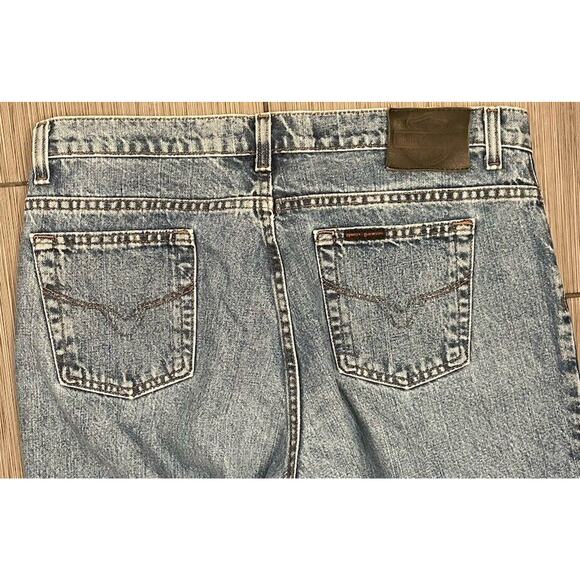 Harley Davidson Men's Blue Denim Straight Leg Medium Wash Jeans Measures 36x32 - Picture 6 of 9